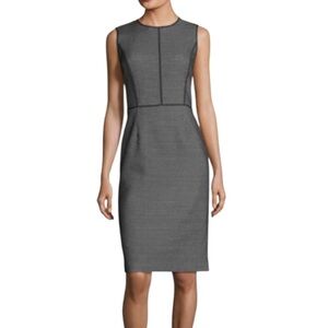 Lafayette 148 Bree Black and White Sheath Dress Size 6